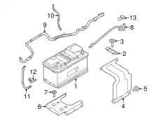 WIRING - STARTER CABLE LR086823 LAND ROVER