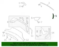 INSERT - BUMPER LR117431 LAND ROVER