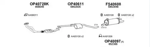 Система выпуска ОГ FS400335 FAURECIA