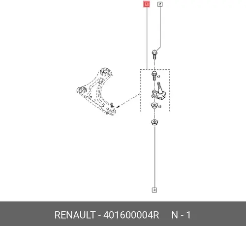 Шаровая опора RENAULT 401600004R