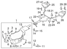 MUFFLER - CENTER LR134811 LAND ROVER