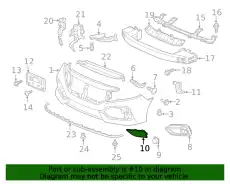 COVER L,RADAR 71119TGGA50 HONDA