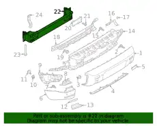 REINFORCEMENT - REAR BUMPER LR146559 LAND ROVER