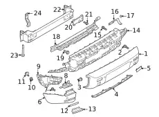 REINFORCEMENT - REAR BUMPER LR146559 LAND ROVER