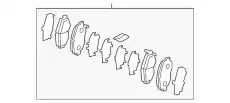 SET,PAD FR 45022TXMA01 HONDA