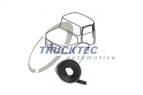 Уплотнитель стекла двери OE: 309 673 0031 01.50.017 TRUCKTEC