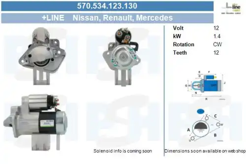 Стартер CV PSH 570.534.123.130