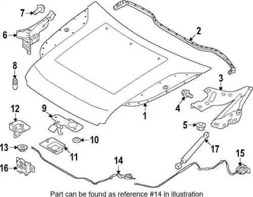 CABLE - CONTROL - HOOD LR132104 LAND ROVER