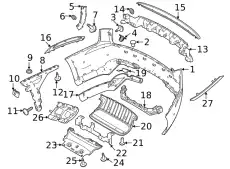 COVER - TOWING HOOK OPENING LR139966 LAND ROVER