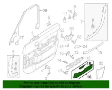 FINISHER - DOOR POCKET LR068087 LAND ROVER