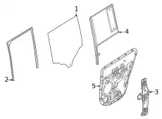 GLASS - REAR DOOR LR132073 LAND ROVER