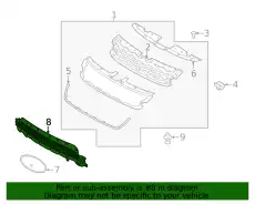 GRILLE - BUMPER LR114701 LAND ROVER