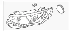 HEADLAMP AND FLASHER LR128023 LAND ROVER