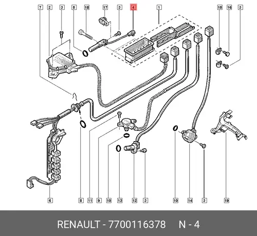 Датчик скорости 7700116378 RENAULT