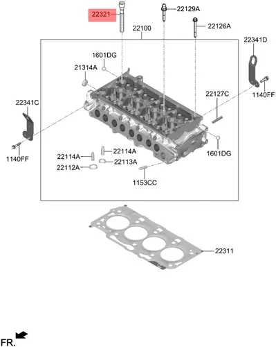 BZ2BOLT-CYLINDER HEAD 223212U000 MOBIS