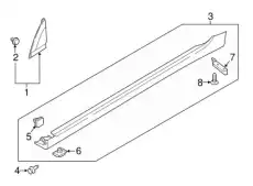 CY2GARNISH ASSY-DELTA RH 86190G2000 MOBIS