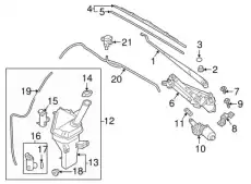 CZ3RESERVOIR & PUMP ASSY-WASHER 98610F2500 MOBIS