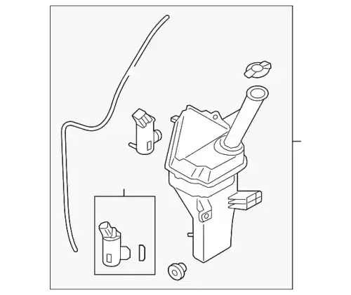 CZ3RESERVOIR & PUMP ASSY-WASHER 98610F2500 MOBIS