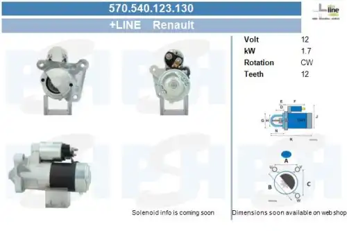 Стартер CV PSH 570.540.123.130