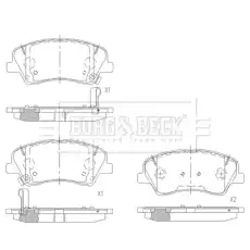 Тормозные колодки дисковые BORG&BECK BBP2681