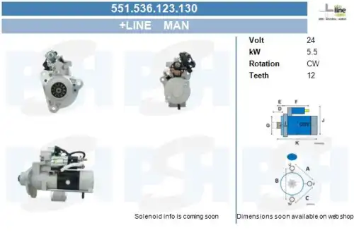Стартер CV PSH 551.536.123.130