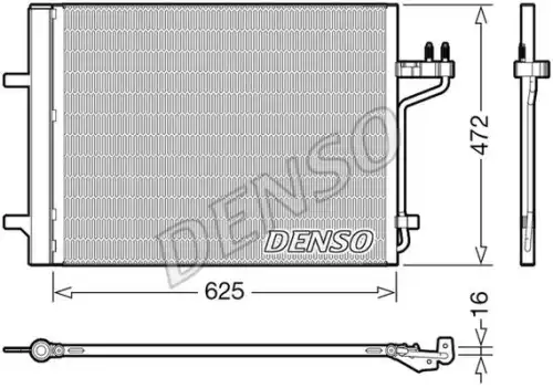 Радиатор кондиционера (конденсатор) DENSO DCN10047