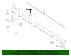 Retaining clip 9J1853755 PORSCHE