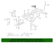 Threaded pin PAF008741 PORSCHE
