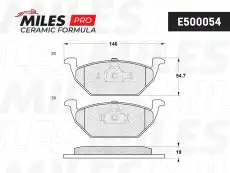 Тормозные колодки дисковые передняя ось MILES E500054