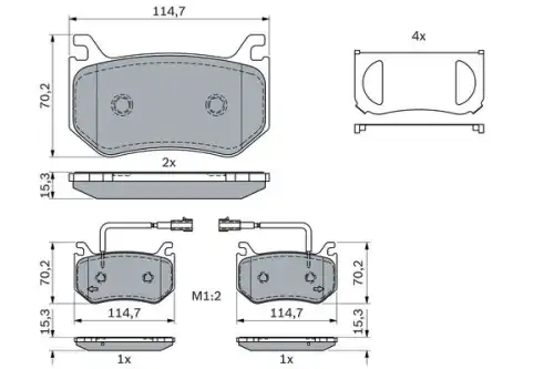 Тормозные колодки дисковые BOSCH 0 986 424 384