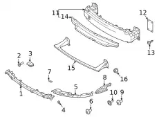 Bumper carrier 992807108B PORSCHE
