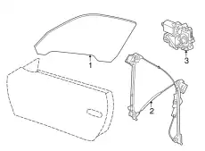 Door window 99754251213 PORSCHE