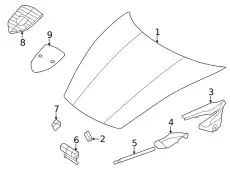 Hinge 9J1823296CY PORSCHE