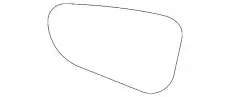 Mirror glass (convex) 992857522A PORSCHE