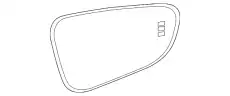 Mirror glass (convex) 992857522D PORSCHE