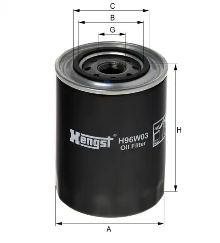 Фильтр масляный HENGST H96W03
