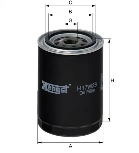 Фильтр масляный HENGST H17W28