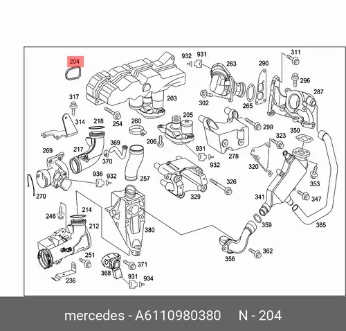 Прокладка коллектора MB 611 098 03 80