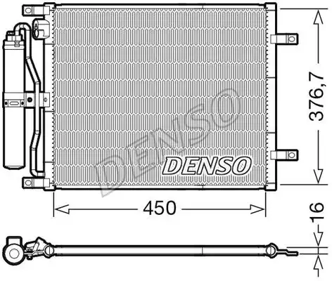 Радиатор кондиционера (конденсатор) DENSO DCN46029