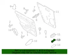 Door warning light Black 9J1962128KHTO PORSCHE