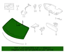 9J1845099TNVB СТЕКЛО ЛОБОВОЕ PORSCHE