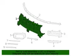 Решетка бампера PORSCHE 9Y0807683AAOK1