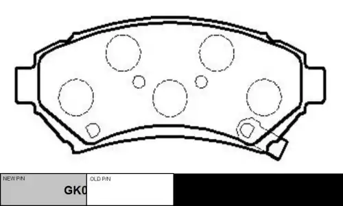 Тормозные колодки дисковые CTR GK0251