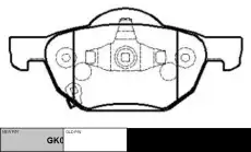 Тормозные колодки дисковые CTR GK0384
