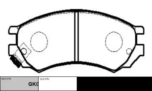 Тормозные колодки дисковые передняя ось CTR GK0729
