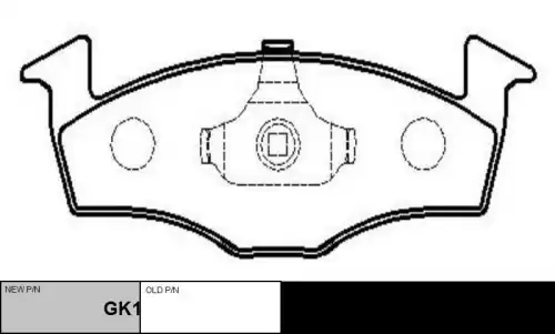 Тормозные колодки дисковые передняя ось CTR GK1248