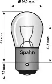 Автолампа SPAHN GLUHLAMPEN 730202