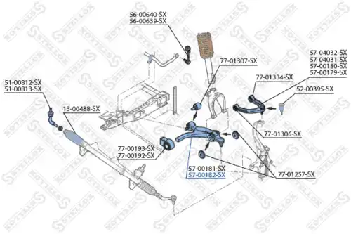 Рычаг подвески STELLOX 57-00182-SX справа