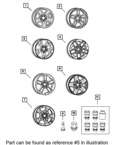 WHEEL 6PJ791XWAA CHRYSLER
