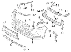НАКЛАДКА ПЕРЕДН. БАМПЕРА 6400K657 MITSUBISHI